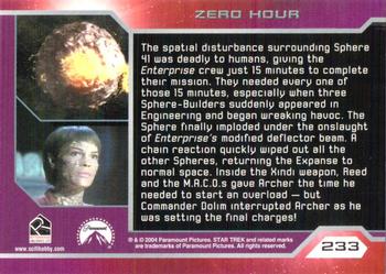 2004 Rittenhouse Star Trek Enterprise Season 3 #233 The spatial disturbance surrounding Sphere 41 Back