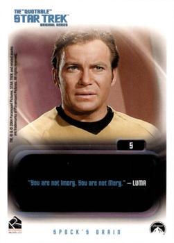 2004 Rittenhouse The Quotable Star Trek Original Series #5 Kara: Spock's Brain Back