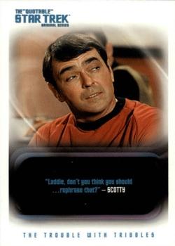 2004 Rittenhouse The Quotable Star Trek Original Series #63 Scotty: The Trouble with Tribbles Front