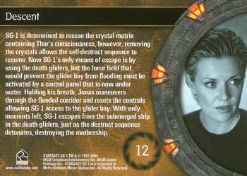 2004 Rittenhouse Stargate SG-1 Season 6 #12 SG-1 is determined to rescue the crystal matri Back
