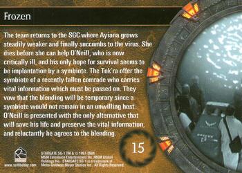 2004 Rittenhouse Stargate SG-1 Season 6 #15 The team returns to the SGC where Ayiana grows Back