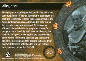 2004 Rittenhouse Stargate SG-1 Season 6 #30 The stargate is heavily guarded, and Carter an Back