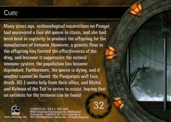 2004 Rittenhouse Stargate SG-1 Season 6 #32 Many years ago, archaeological excavations on Back