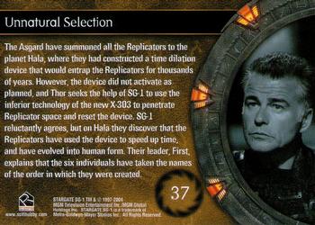 2004 Rittenhouse Stargate SG-1 Season 6 #37 The Asgard have summoned all the Replicators t Back