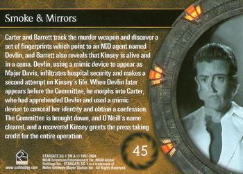 2004 Rittenhouse Stargate SG-1 Season 6 #45 Carter and Barrett track the murder weapon and Back