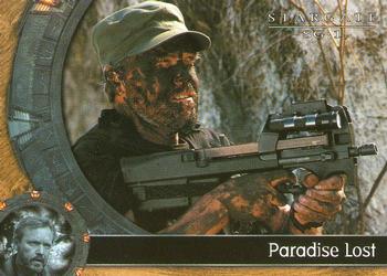 2004 Rittenhouse Stargate SG-1 Season 6 #47 Trapped in paradise, Maybourne admits that the Front
