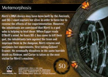 2004 Rittenhouse Stargate SG-1 Season 6 #50 Nirrti's DNA device may have been built by the Back