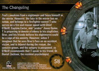2004 Rittenhouse Stargate SG-1 Season 6 #58 Teal'c awakens from a nightmare and faces hims Back