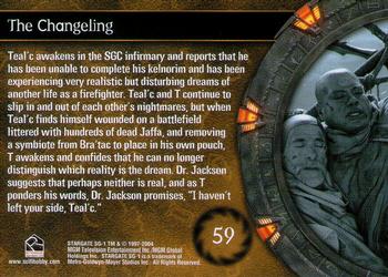 2004 Rittenhouse Stargate SG-1 Season 6 #59 Teal'c awakens in the SGC infirmary and report Back