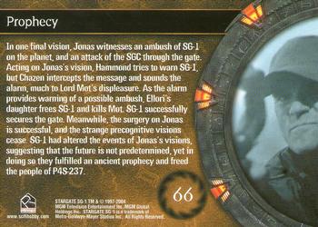 2004 Rittenhouse Stargate SG-1 Season 6 #66 In one final vision, Jonas witnesses an ambush Back
