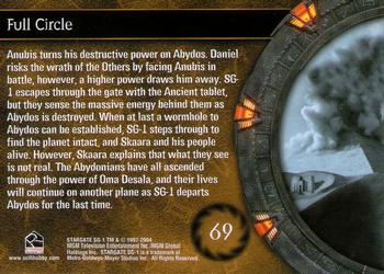 2004 Rittenhouse Stargate SG-1 Season 6 #69 Anubis turns his destructive power on Abydos. Back