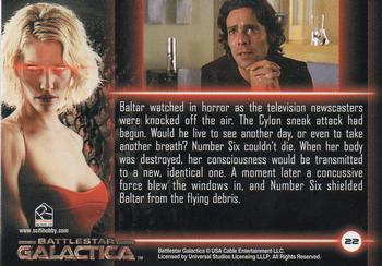 2005 Rittenhouse Battlestar Galactica Premiere Edition #22 The Fall of Caprica Back