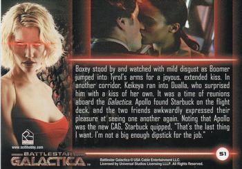 2005 Rittenhouse Battlestar Galactica Premiere Edition #51 Reunions Back