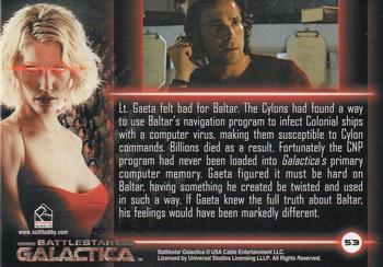 2005 Rittenhouse Battlestar Galactica Premiere Edition #53 Misplaced Sympathy Back