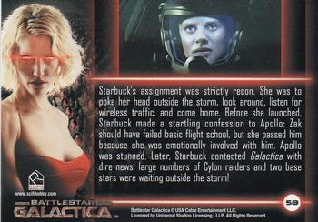 2005 Rittenhouse Battlestar Galactica Premiere Edition #58 Starbuck's Revelation Back