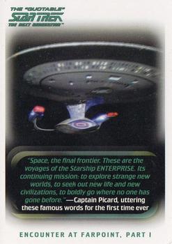 2005 Rittenhouse The Quotable Star Trek: The Next Generation #1 Encounter at Farpoint, Part I Front