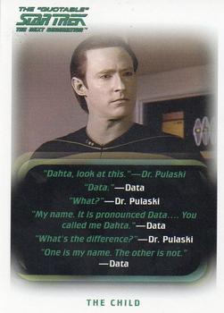 2005 Rittenhouse The Quotable Star Trek: The Next Generation #62 The Child Front