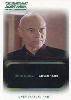 2005 Rittenhouse The Quotable Star Trek: The Next Generation #84 Unification, Part I Front