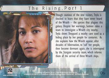 2005 Rittenhouse Stargate Atlantis Season 1 #6 Though cautious of the new visitors, Teyla i Back