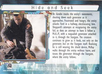 2005 Rittenhouse Stargate Atlantis Season 1 #12 Dr. Grodin tracks the entity's movements, sh Back