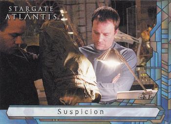 2005 Rittenhouse Stargate Atlantis Season 1 #18 Though hesitant, Weir drops the gate shields Front