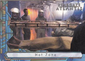 2005 Rittenhouse Stargate Atlantis Season 1 #42 A panicked Peterson enters a transporter, wh Front
