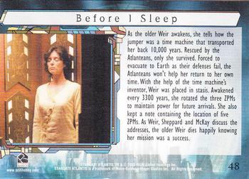 2005 Rittenhouse Stargate Atlantis Season 1 #48 As the older Weir awakens, she tells how the Back