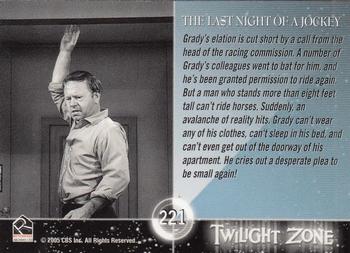 2005 Rittenhouse Twilight Zone Science and Superstition Series 4 #221 Grady's elation is cut short by a call from Back