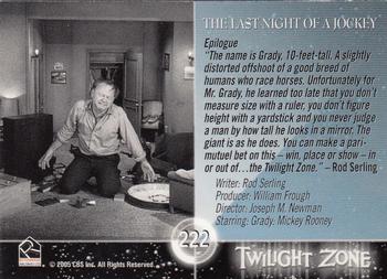2005 Rittenhouse Twilight Zone Science and Superstition Series 4 #222 The last night of a Jockey Back