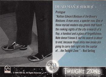 2005 Rittenhouse Twilight Zone Science and Superstition Series 4 #241 Dead Man's Shoes Back