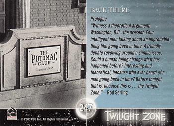 2005 Rittenhouse Twilight Zone Science and Superstition Series 4 #247 Back There Back