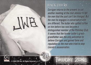 2005 Rittenhouse Twilight Zone Science and Superstition Series 4 #251 Corrigan returns to the present, to yet anot Back