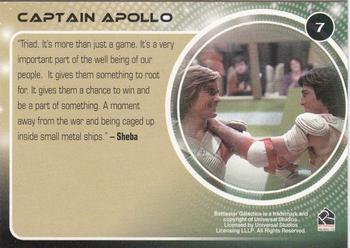 2006 Rittenhouse Battlestar Galactica: Colonial Warriors #7 Captain Apollo Back