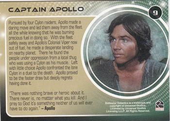 2006 Rittenhouse Battlestar Galactica: Colonial Warriors #9 Captain Apollo Back