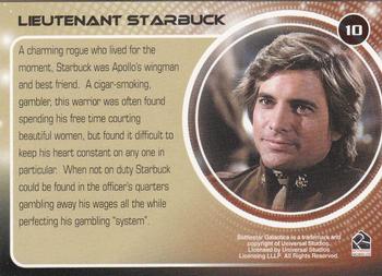 2006 Rittenhouse Battlestar Galactica: Colonial Warriors #10 Lieutenant Starbuck Back