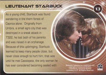 2006 Rittenhouse Battlestar Galactica: Colonial Warriors #13 Lieutenant Starbuck Back