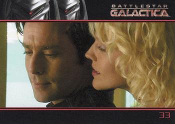 2006 Rittenhouse Battlestar Galactica Season One #4 Why did the Cylons come every 33 minutes? Why Front