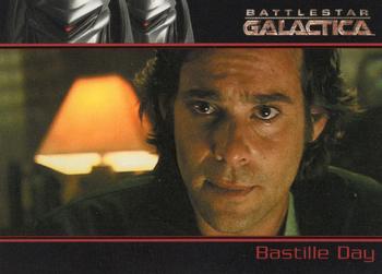 2006 Rittenhouse Battlestar Galactica Season One #18 Adama was losing patience with Baltar. Could t Front