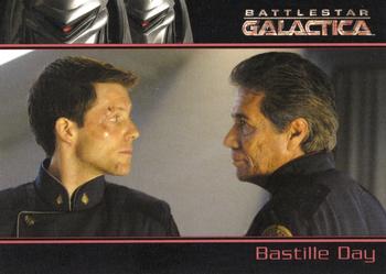 2006 Rittenhouse Battlestar Galactica Season One #21 Neither Adama nor Roslin liked the deal Apollo Front