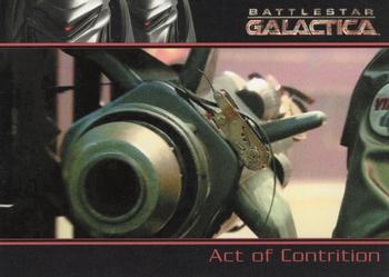 2006 Rittenhouse Battlestar Galactica Season One #22 On the Galactica's flight deck, pilots celebra Front
