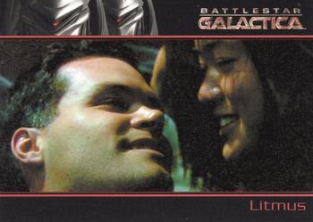 2006 Rittenhouse Battlestar Galactica Season One #34 Tyrol's deck gang covered for him while he met Front