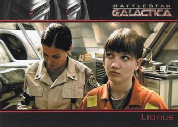 2006 Rittenhouse Battlestar Galactica Season One #36 Sgt. Hadrian questioned Tyrol's deck crew abou Front