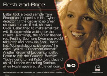 2006 Rittenhouse Battlestar Galactica Season One #50 Baltar took a blood sample from Sharon and pop Back