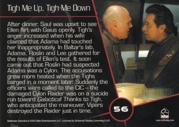 2006 Rittenhouse Battlestar Galactica Season One #56 After dinner, Saul was upset to see Ellen flir Back