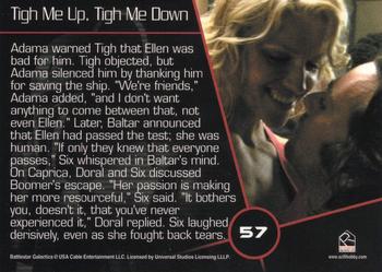 2006 Rittenhouse Battlestar Galactica Season One #57 Adama warned Tigh that Ellen was bad for him. Back
