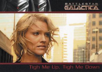 2006 Rittenhouse Battlestar Galactica Season One #57 Adama warned Tigh that Ellen was bad for him. Front