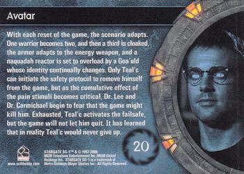2006 Rittenhouse Stargate SG-1 Season 8 #20 With each reset of the game, the scenario ad Back