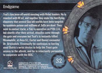 2006 Rittenhouse Stargate SG-1 Season 8 #32 Teal'c has been off-world meeting with Rebel Back