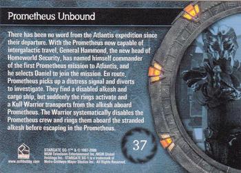 2006 Rittenhouse Stargate SG-1 Season 8 #37 There has been no word from the Atlantis exp Back