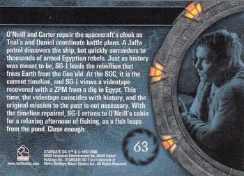 2006 Rittenhouse Stargate SG-1 Season 8 #63 O'Neill and Carter repair the spacecraft's c Back